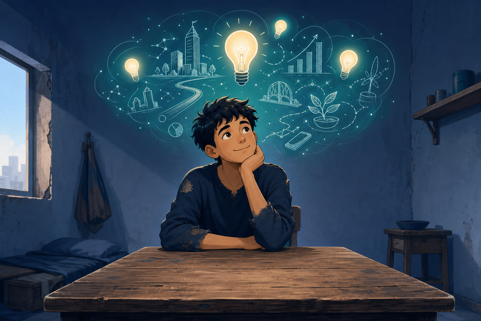 Only ideas — thinking big with nothing but creativity